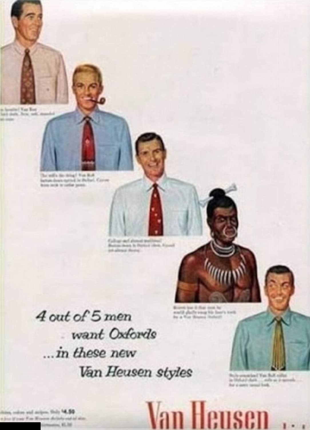 van heusen old ads - 4 out of 5 men want Oxfords ...in these new 14.50 Van Heusen styles Van Heusen